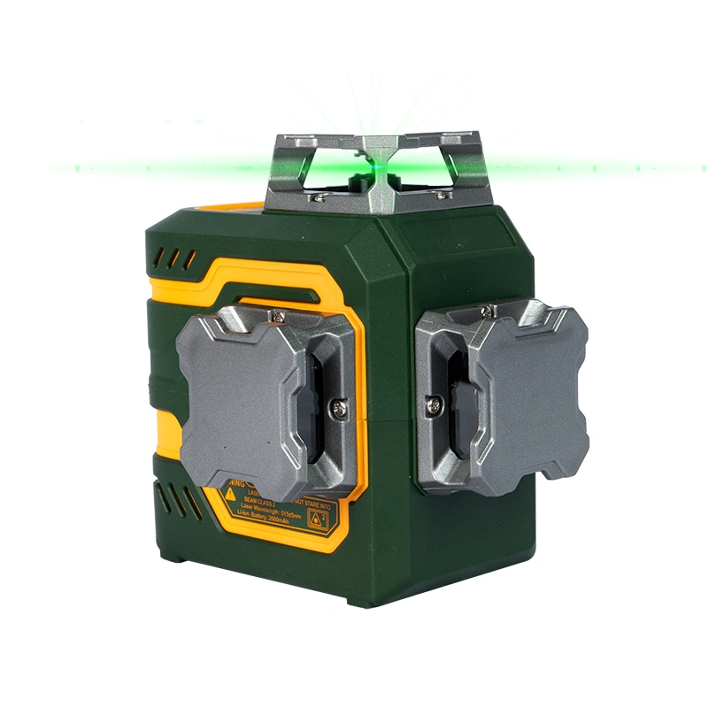 3D vestavěná lithiová baterie zelená úroveň laseru
